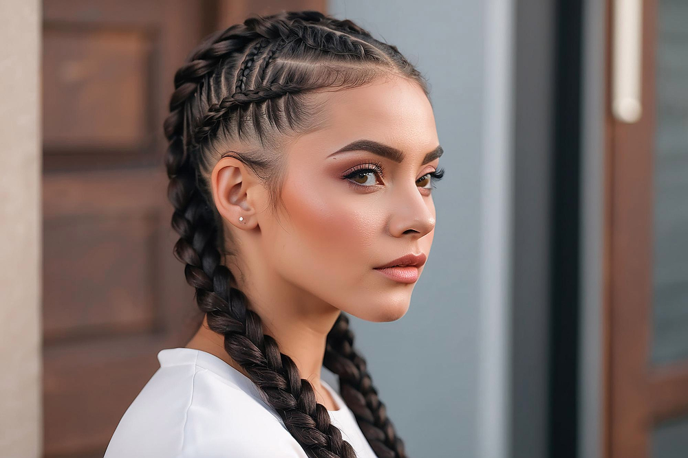 Flat Twist With Braids